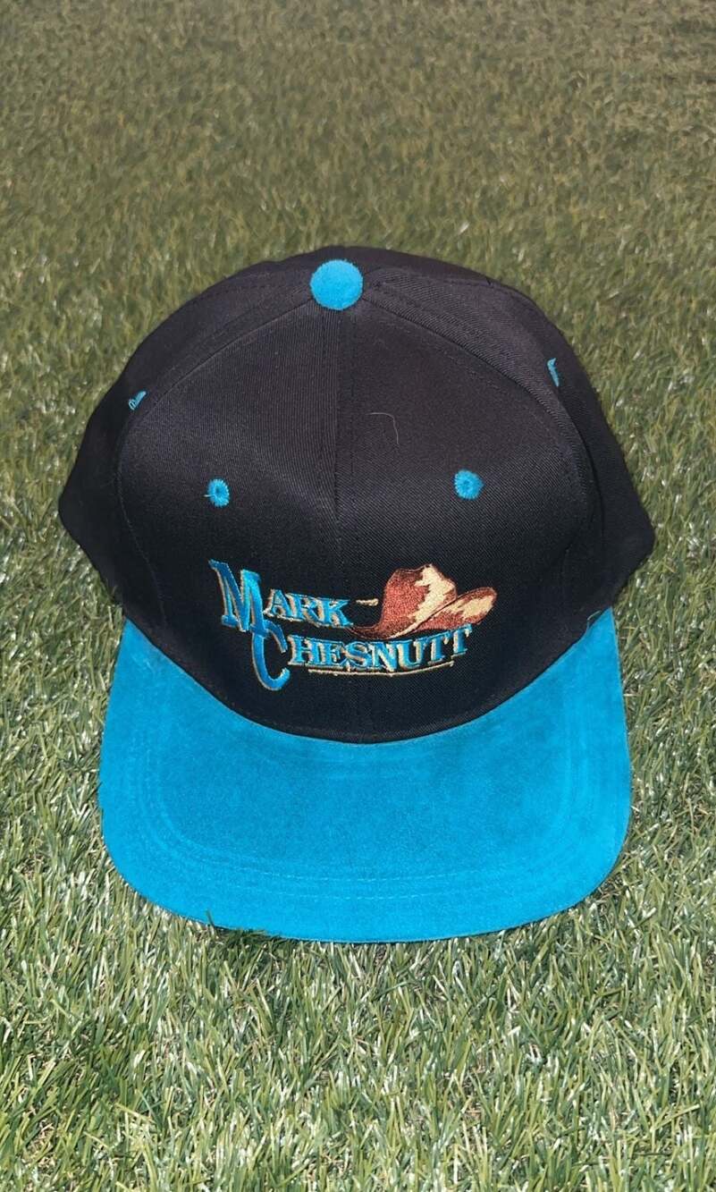 Vintage Mark Chesnutt Country Music Snapback Hat with Suede Bill